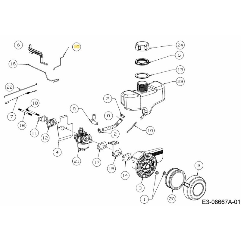 CHOKE LINKAGE 751-14562 ORIGINAL MTD