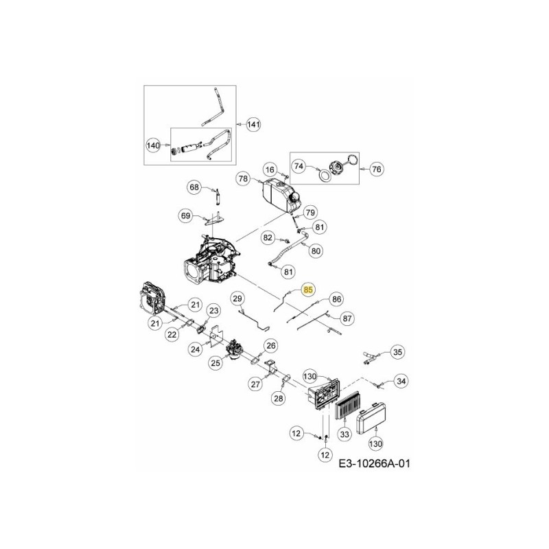 TRINGLERIE DE STARTER 751-15801 ORIGINALE MTD