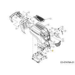 Support plate hood R-style 783-05373637 ORIGINAL MTD | Newgardenstore.eu