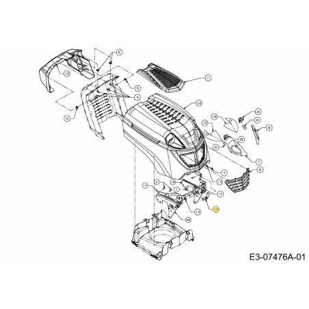 Motorhauben-Halterung R-Style 783-05373637 ORIGINAL MTD | Newgardenstore.eu