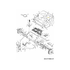 VARILLA, SOPORTE DE TOLVA 187x23" AF-43926 ORIGINAL MTD | Newgardenstore.eu