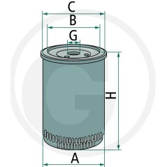 Filtre à carburant pour tracteur de pelouse compatible KUBOTA 1522143170 | Newgardenstore.eu