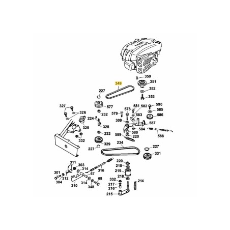 CINGHIA SCOOTER 3 0039220 ORIGINALE MTD | Newgardenstore.eu