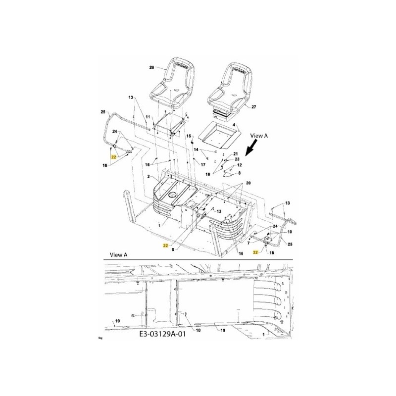 FLANGIA DEL CUSCINETTO 741-04215 ORIGINALE MTD