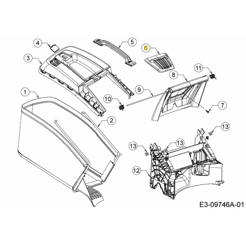 CUBIERTA TRASERA 731-09419 ORIGINAL MTD