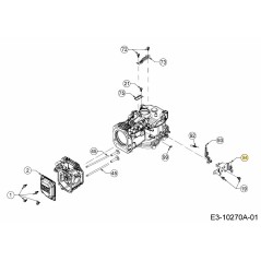 SUPPORT DE RÉGULATEUR DE DÉBIT 751-15740 ORIGINAL MTD | Newgardenstore.eu