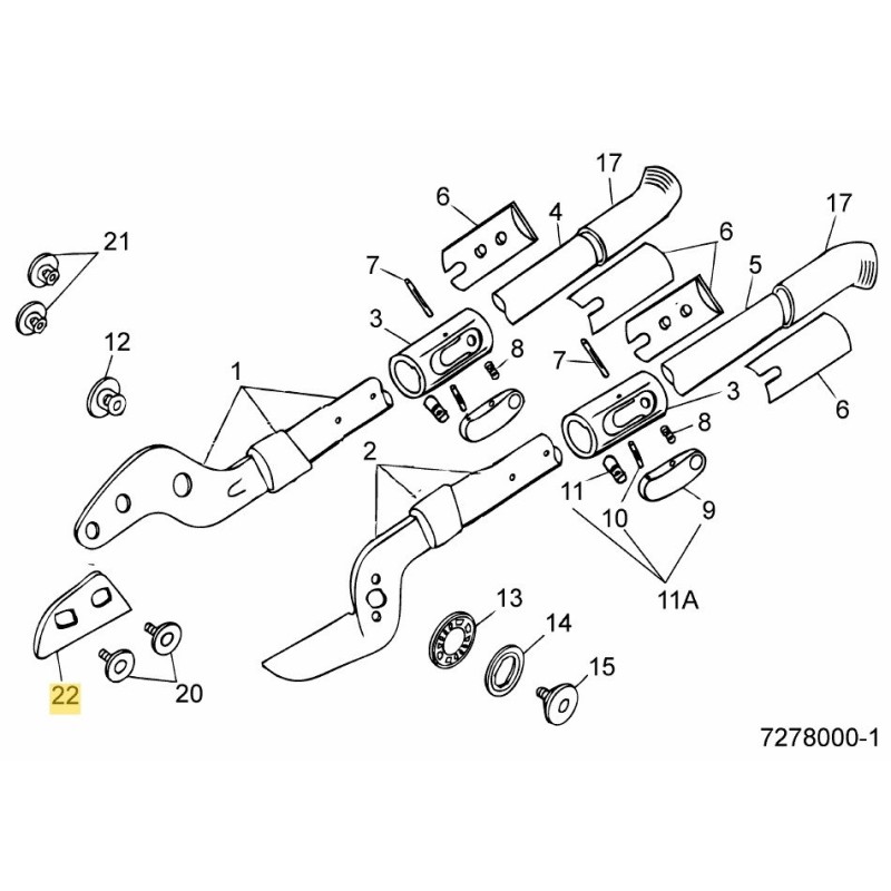 INCUDINE DI RICAMBIO 7270402 ORIGINALE MTD