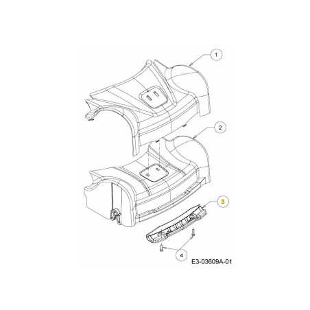 ABDECKUNG UNTERE VORDERACHSE 731-10023 ORIGINAL MTD | Newgardenstore.eu