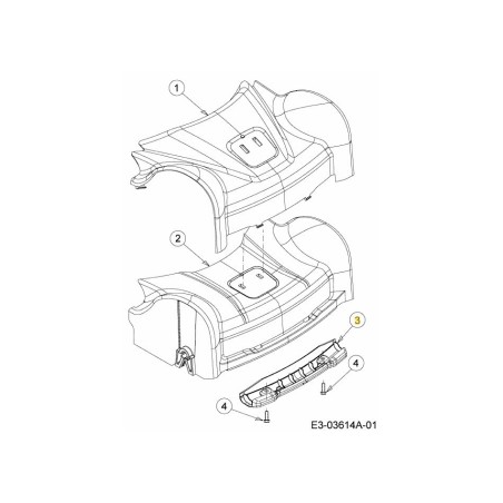 ABDECKUNG UNTERE VORDERACHSE 731-09790 ORIGINAL MTD | Newgardenstore.eu