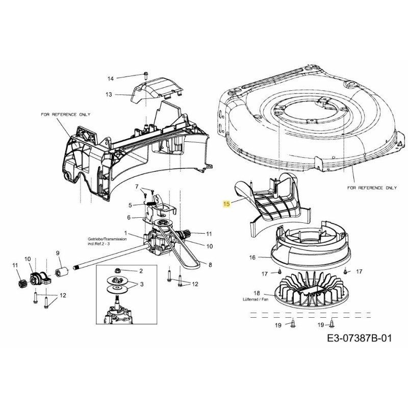 CVR ASM CINGHIA ASSISTENZA VENTOLA 53cm 631-05214 ORIGINALE MTD
