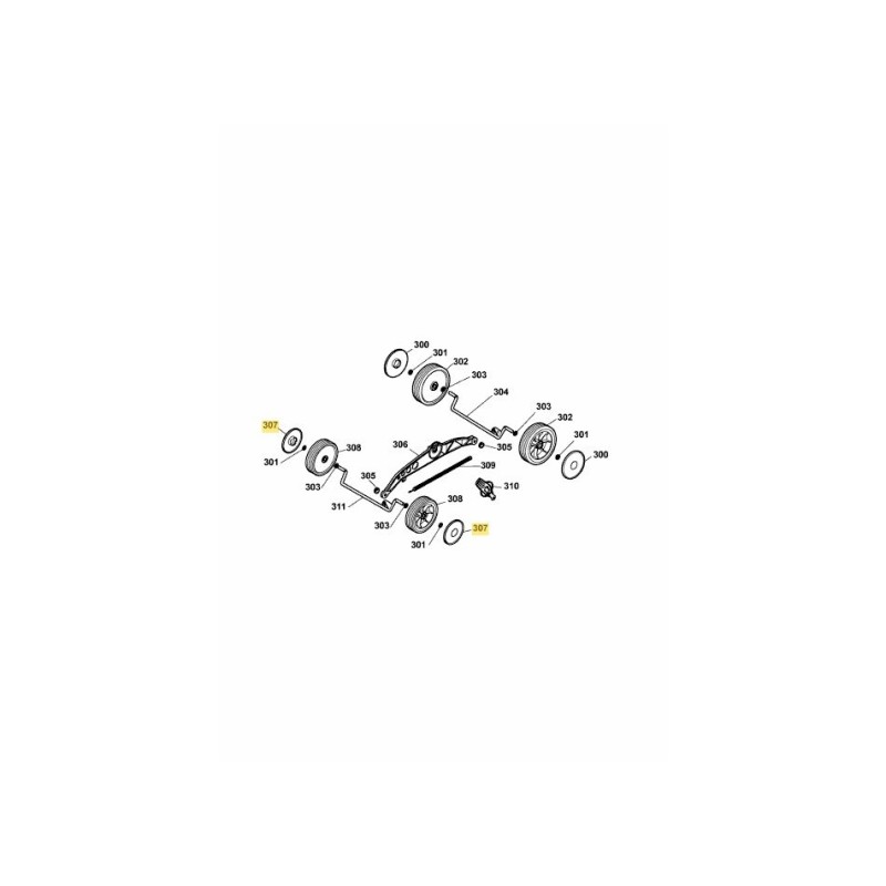 COPPIA RUOTA D180 4232520 ORIGINALE MTD