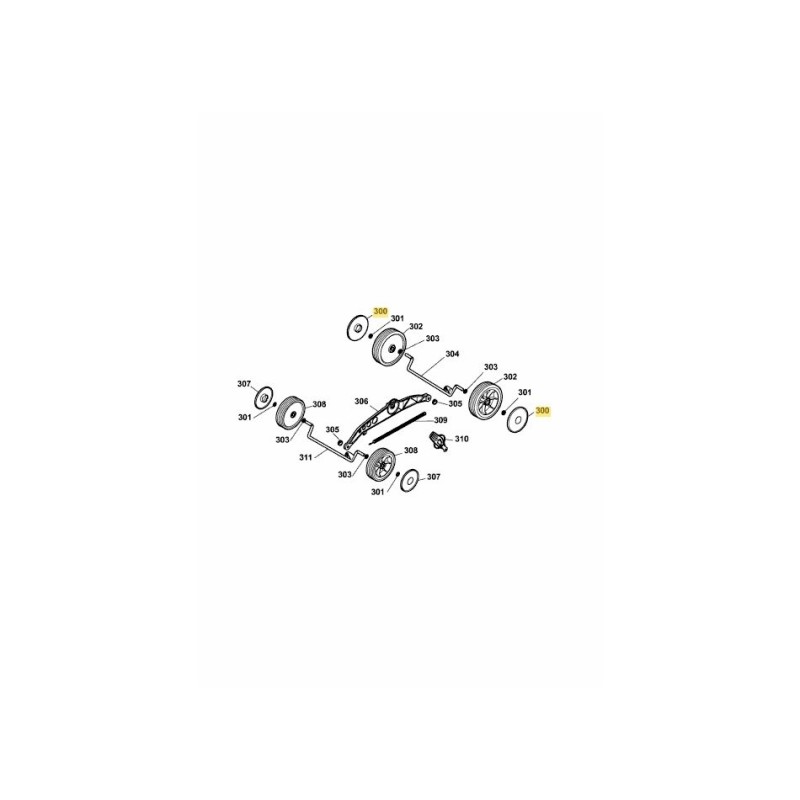 COPPIA RUOTA D200 4980530 ORIGINALE MTD