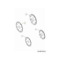 TAPA DE RUEDA 200MM GRIS OSTRA 731-09326 ORIGINAL MTD