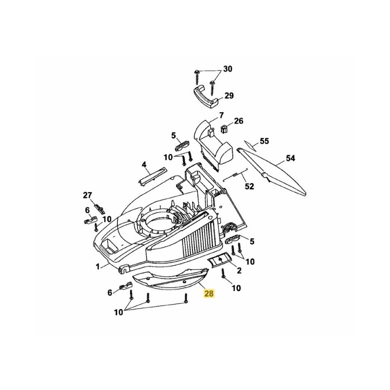 CUBIERTA DE TÚNEL DE VIENTO 4601311 ORIGINAL MTD