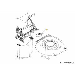 COVER BAFFLE REAR PUSH 53CM 731-09272A ORIGINAL MTD