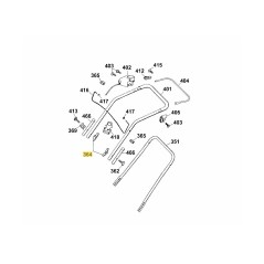 Écrou à oreilles 0016718 d'origine MTD