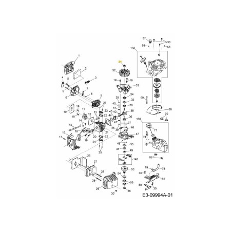 Tuerca M6 092.63.803 ORIGINAL MTD | Newgardenstore.eu