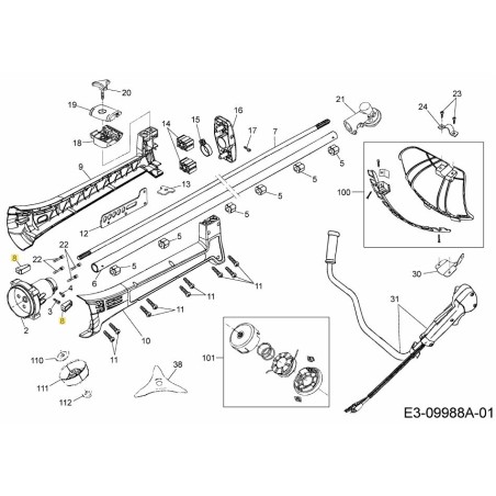 AMORTISSEUR 092.63.891 ORIGINAL MTD | Newgardenstore.eu