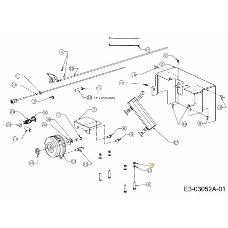Sechskantmutter 712-3054 Original MTD | Newgardenstore.eu
