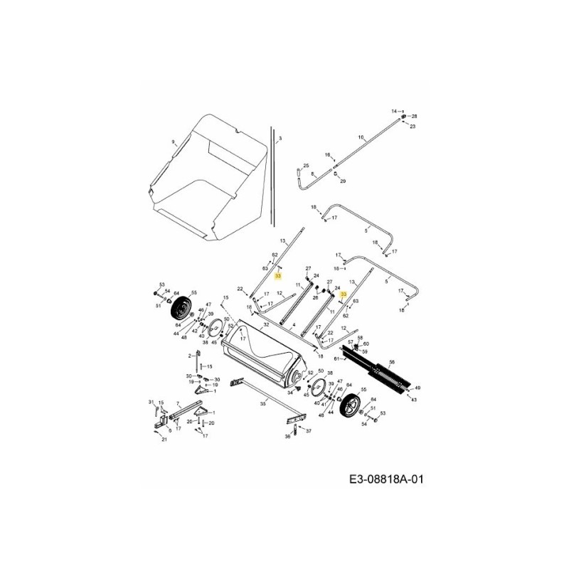 Boulon hexagonal 3/8 x 2-1/2 PL AF-43432 d'origine MTD