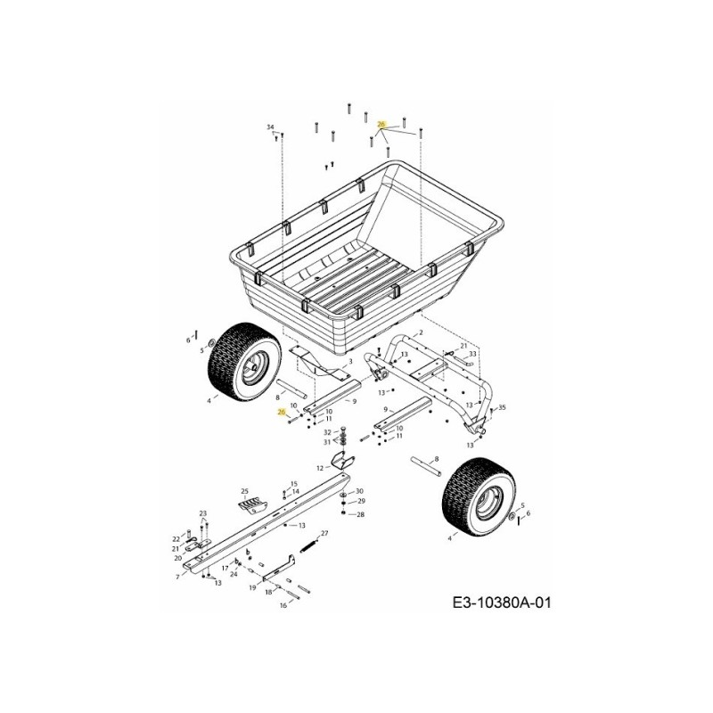 ASSIEME BULLONE ESAGONALE AF-44292 ORIGINALE MTD