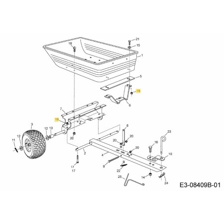 TUERCA HEXAGONAL, NYLON SIN INSERTAR 1/4-20 AF-47189 ORIGINAL MTD | Newgardenstore.eu