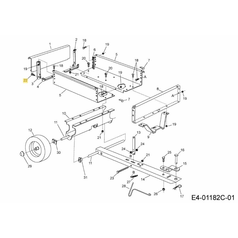 Selbstschneidende Schraube 5/16-18 x 3/4" AF-47630 Original MTD