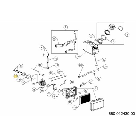 Vergaserdichtung 751-18910 Original MTD | Newgardenstore.eu