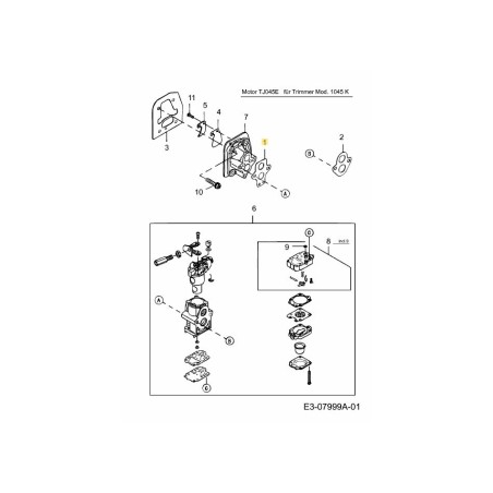 Vergaserdichtung/Isolierung KM-008672 Original MTD | Newgardenstore.eu