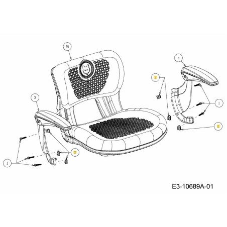 TUERCA:CSTG:REPOSABRAZOS 712-05110 ORIGINAL MTD | Newgardenstore.eu