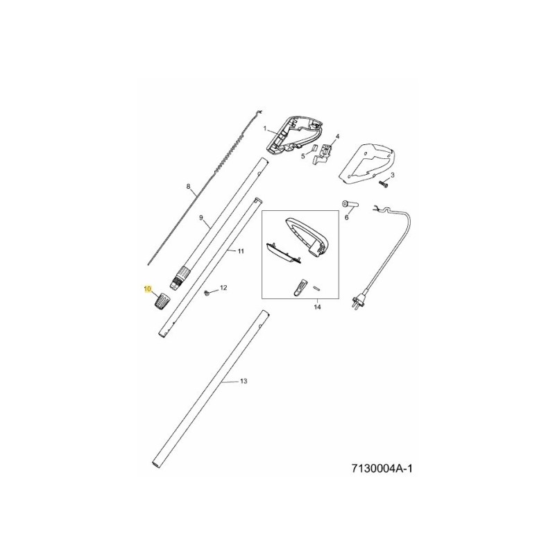 DADO (PER MANICO TELESCOPICO) 7136319 ORIGINALE MTD
