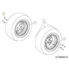 DADO CAVETTO 1/2-20 GRA YLW 712-04311 ORIGINALE MTD