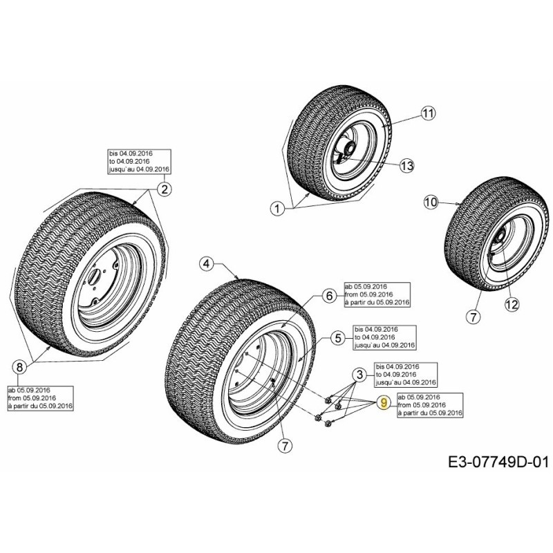 DADO FLANGIA ESAGONALE 7/16-14 712-05160 ORIGINALE MTD