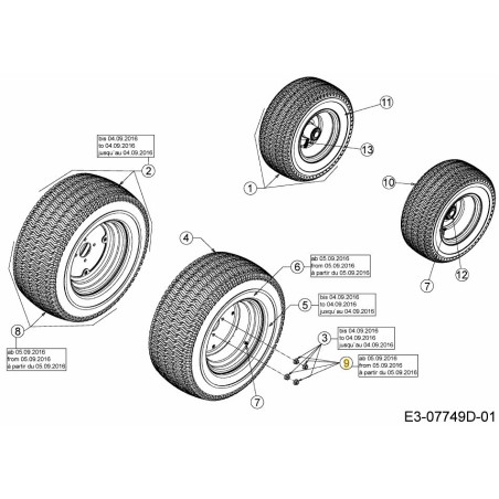 Sechskantflanschmutter 7/16-14 712-05160 Original MTD | Newgardenstore.eu