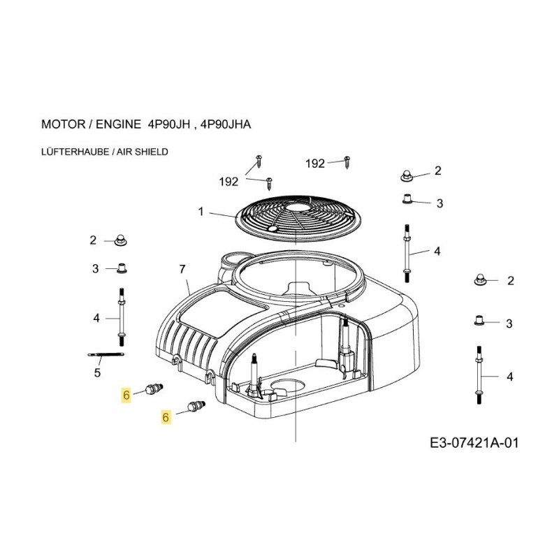 Boulon à crochet 710-05305 d'origine MTD