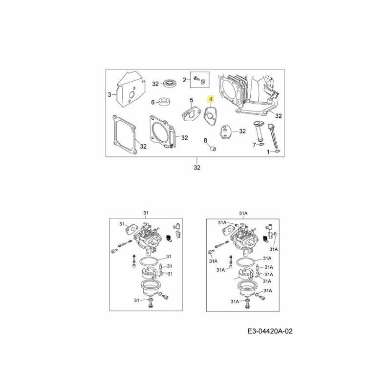 CARBURETOR GASKET 751-11526 ORIGINAL MTD