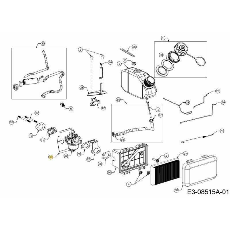 GASKET CARBURETOR 751-14424 ORIGINAL MTD