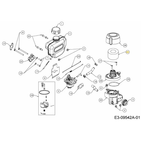 AIR CLEANER ELEMENT 751-15137 ORIGINAL MTD | Newgardenstore.eu