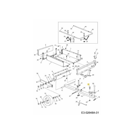 BOULON, HEX 3/8-16x1 GR 5 AF-43001 ORIGINE MTD | Newgardenstore.eu