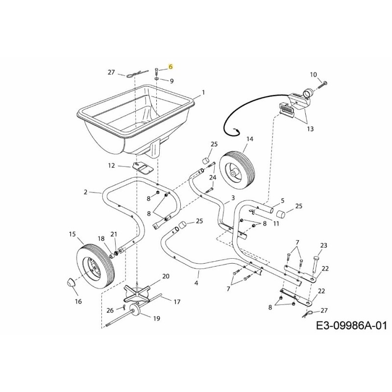 VITE, TAPPO ESAGONALE AF-43648 ORIGINALE MTD