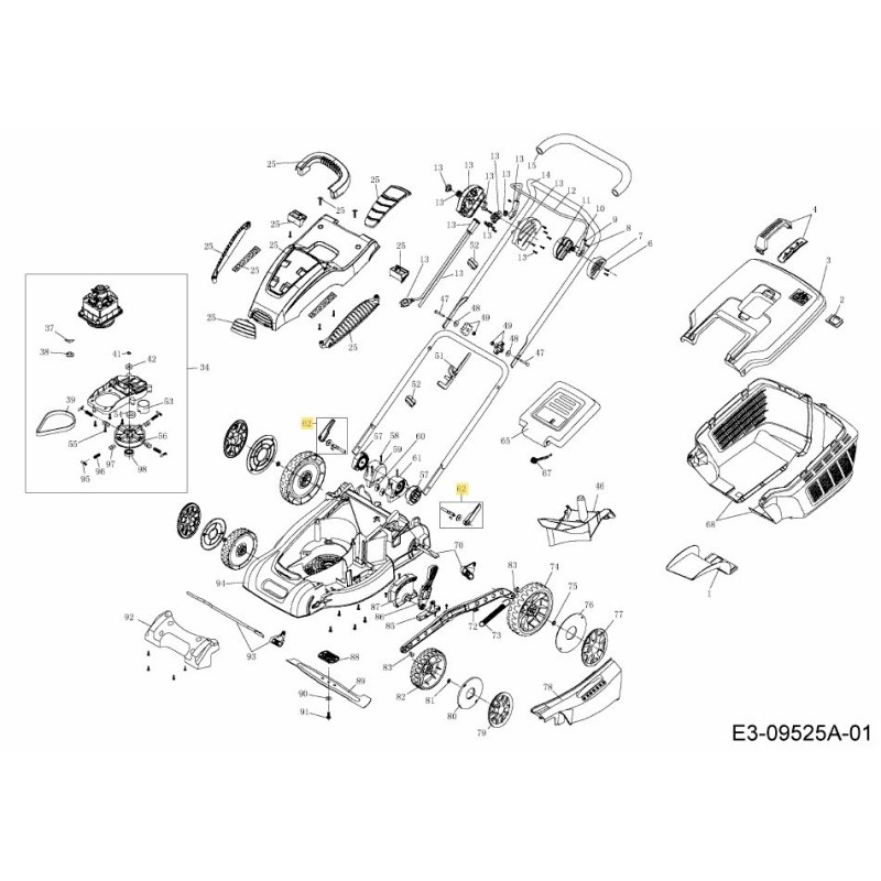 KIT DE PERNO DE CERRADURA 092.64.548 ORIGINAL MTD