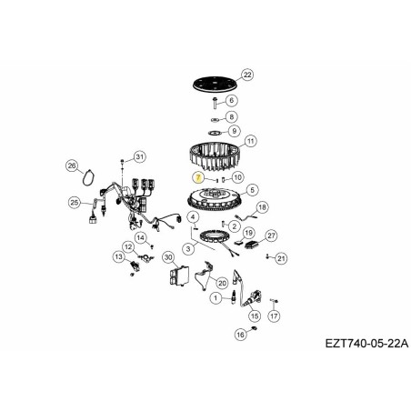 CLÉ, CARRÉE KH-005114 ORIGINALE MTD | Newgardenstore.eu