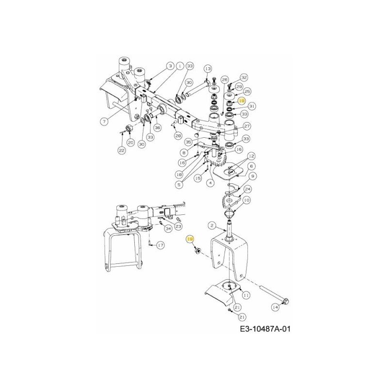Sechskantflanschmutter 3/4-16 712-04338A Original MTD