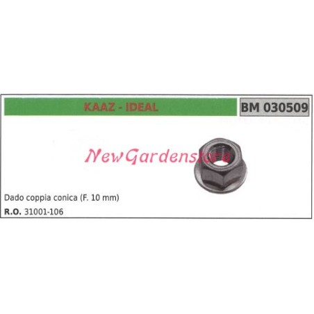 KAAZ débroussailleuse KAAZ écrou d'engrenage conique 030509 | Newgardenstore.eu