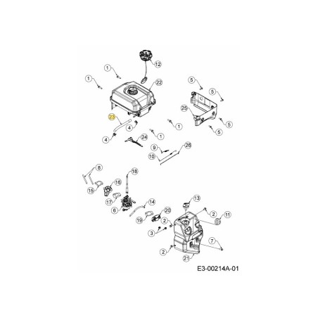 TUBO CARBURANTE 172MM LUNGHEZZA 751-16948 ORIGINALE MTD | Newgardenstore.eu