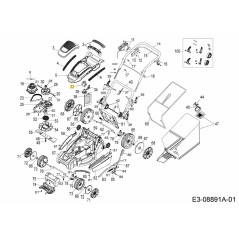 Manubrio con pomello 731-10714 ORIGINALE MTD