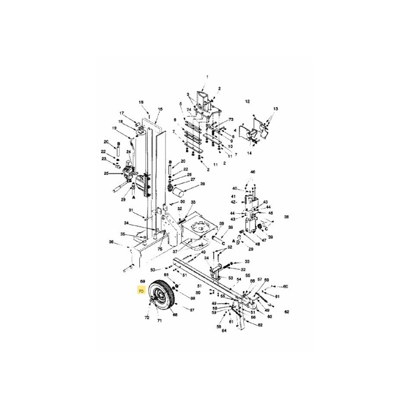 TUERCA HEXAGONAL RANURADA 712-0359 ORIGINAL MTD