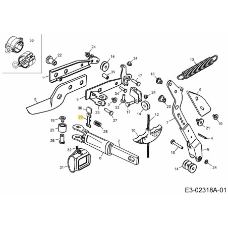 BARRE DE VERROUILLAGE 7200202 ORIGINALE MTD | Newgardenstore.eu