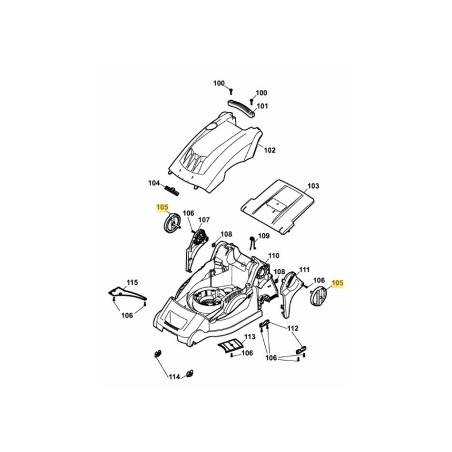 VOLANTINO 4970033 ORIGINALE MTD | Newgardenstore.eu