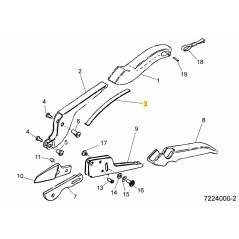 Ressort à lames 7227202 d'origine MTD